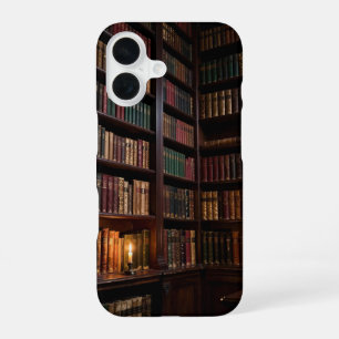 Dark Academia Library Shelves Phone Case