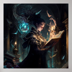 Dark Academia Magic Poster