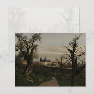 Dark Academia Moody European Castle Postcard