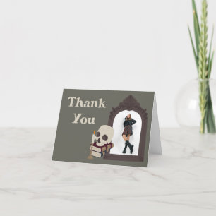 Dark Academia Photo Graduation Party Thank You Card