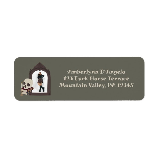 Dark Academia Photo Return Address (Front)