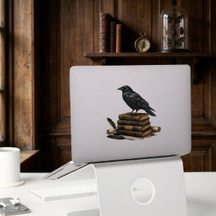 Dark Academia Raven Crow Books Floral Style