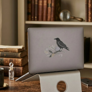 Dark Academia Raven Crow Floral Birthday Gift