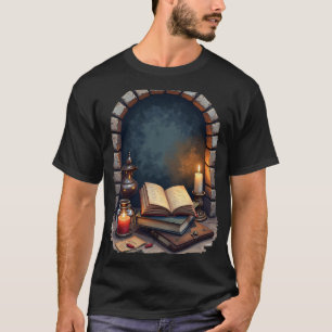 Dark Academia Reading Nook Booktok Gothic Library  T-Shirt