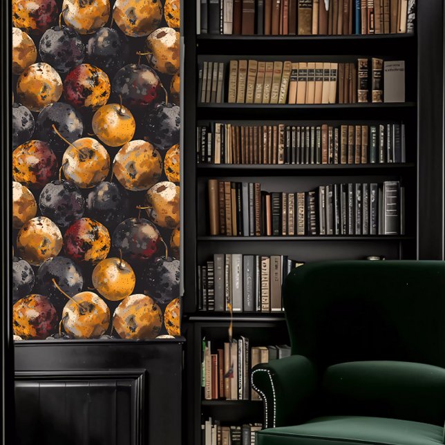 Dark Academia Rotting Fruit Wallpaper (Dark Academia Rotting Fruit Wallpaper in a library.)