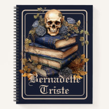 Dark Academia Skull Book Aesthetic Name Sentiment