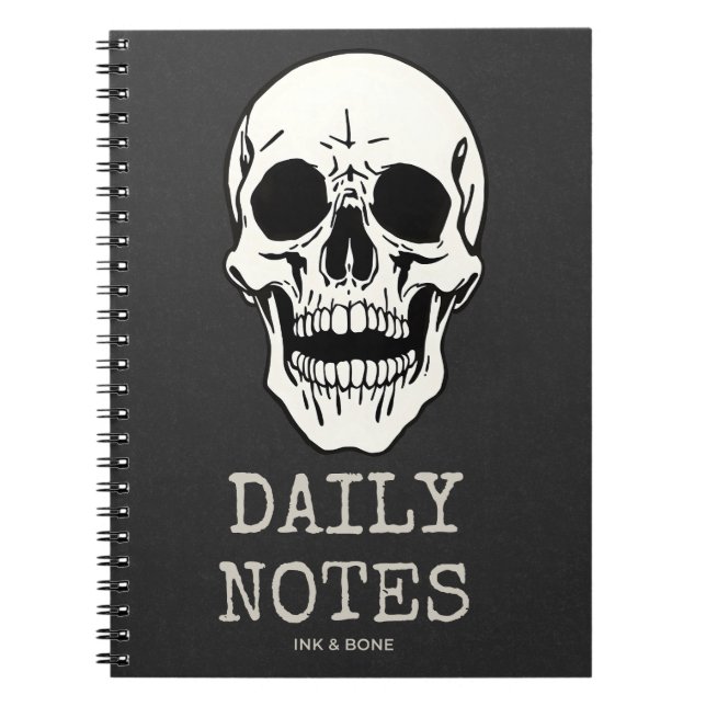 Dark Academia Skull Notebook (Front)