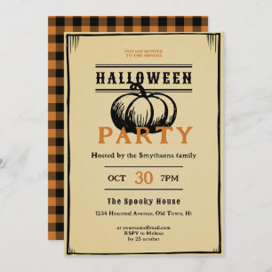 dark academia vintage invitation