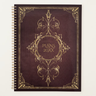 Dark Academia Vintage Scrollwork Book Cover Planner