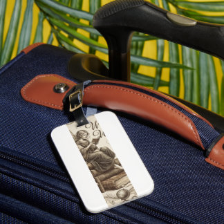 Dark Academia Vintage Sketch Luggage Tag