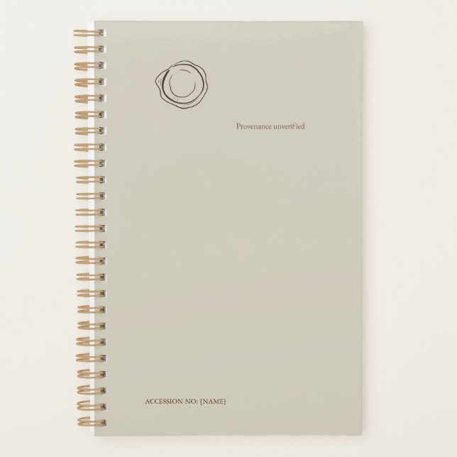 Dark Academia Wax Seal– Minimalist Vintage Library Planner (Front)