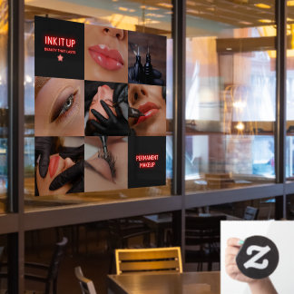 Dark Aesthetic Beauty Permanent Makeup Salon Window Cling