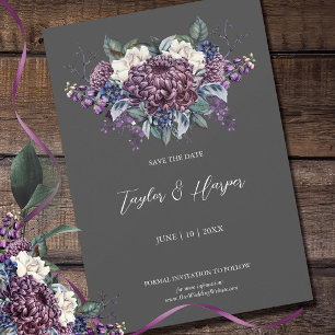 Dark Aesthetic Goth Wedding Bouquet Save The Date