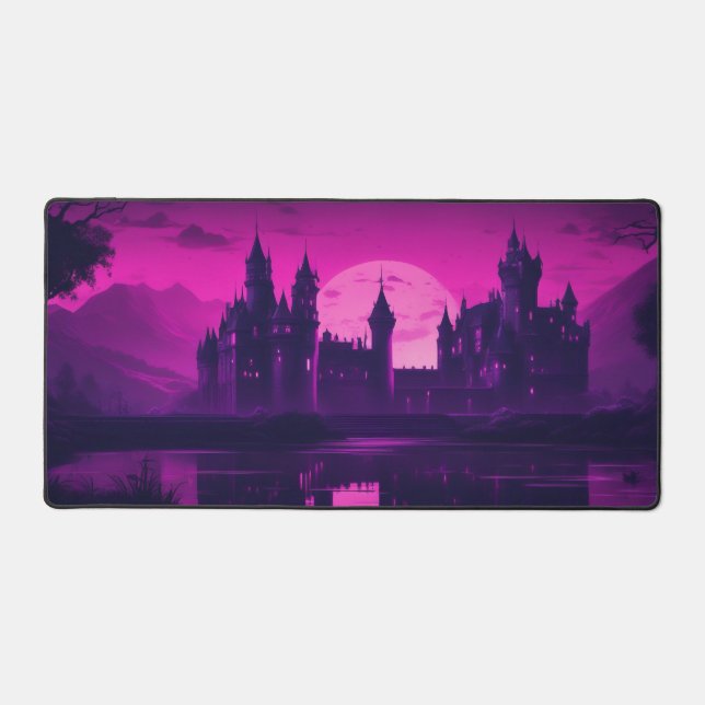 Dark aesthetic vampire castle mouse pad (Front)