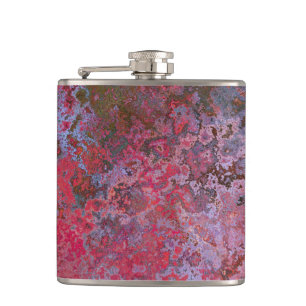Dark Alcohol Ink Abstract Hip Flask