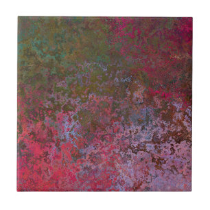 Dark Alcohol Ink Abstract Tile