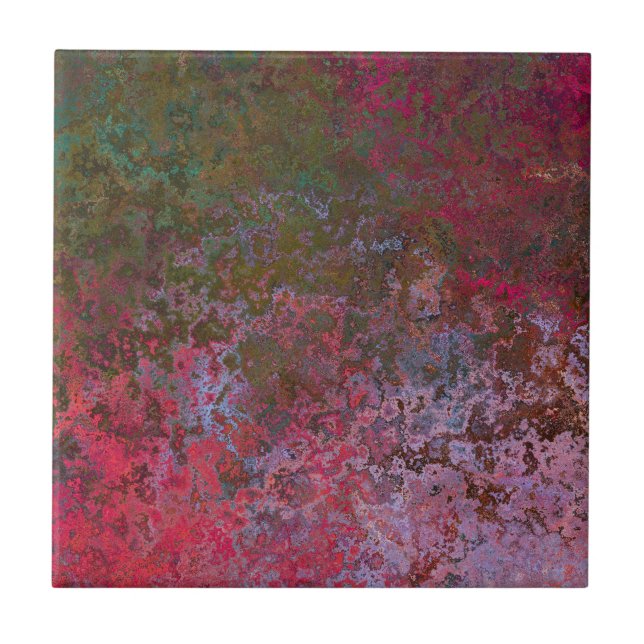 Dark Alcohol Ink Abstract Tile (Front)