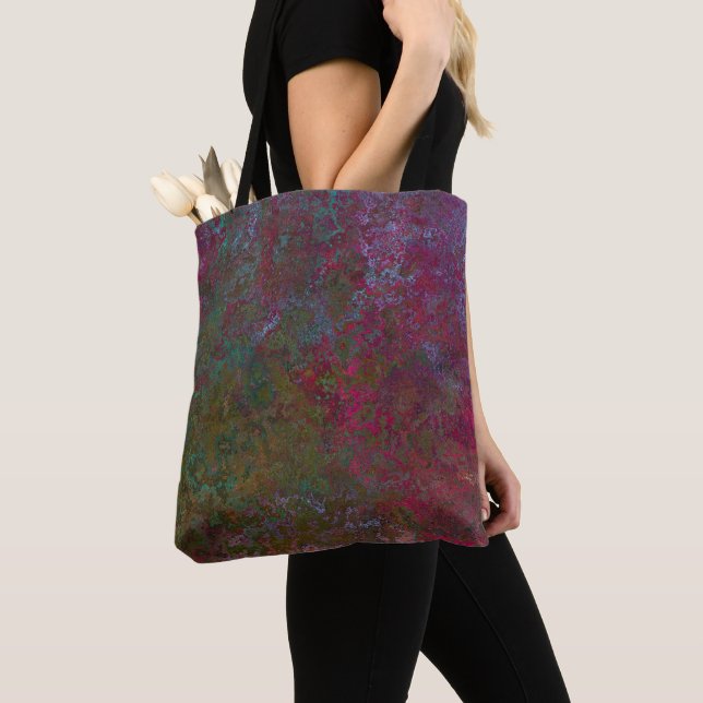 Dark Alcohol Ink Abstract Tote Bag (Close Up)