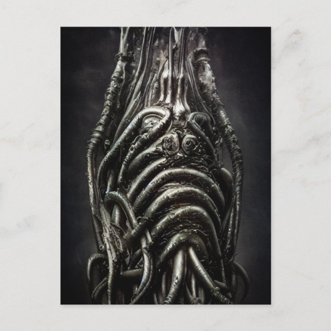 Dark Alien Statue of an Ancient Eldritch Horror Postcard (Front)
