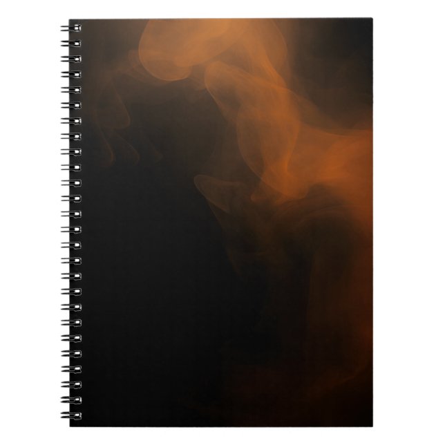 Dark Amber Smoke Abstract Art Notebook (Front)