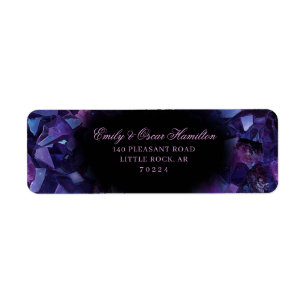 Dark Amethyst Boho Witch Crystals Return Address