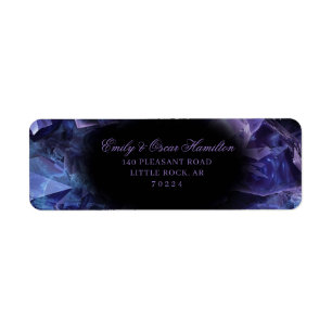 Dark Amethyst Boho Witch Crystals Return Address