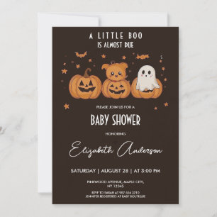 Dark and Cute Halloween Baby Shower Invitation