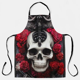 Dark and Gothic Skull and Roses