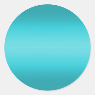 Dark and Light Aqua Blue Gradient - Turquoise Classic Round Sticker