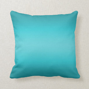 Dark and Light Aqua Blue Gradient - Turquoise Cushion