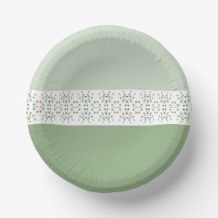Dark And Light Green Paper Plate
