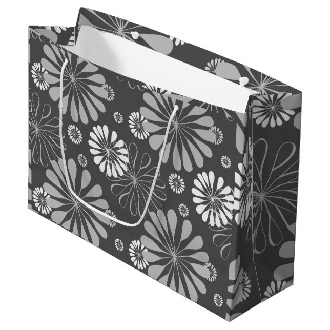 Dark and light grey large gift bag (Front Angled)