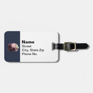 Dark and Light Mums and Daisies Luggage Tag