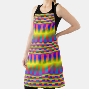 Dark and Light Rainbows (Checkers and Stripes) Apron