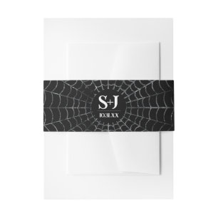 Dark and Moody Customisable Wedding Belly Band  Invitation Belly Band