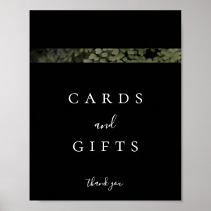 Dark and Moody Ferns Modern Cards and Gifts Sign