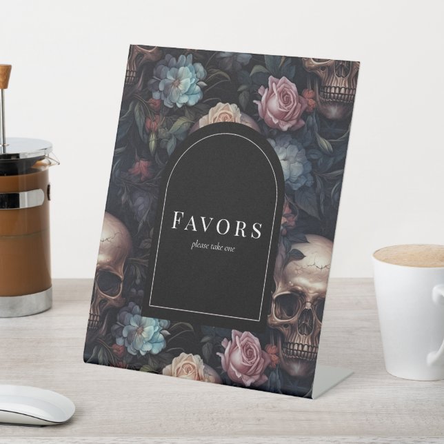 Dark and Moody Floral Gothic Bridal Shower Sign  (In SItu)