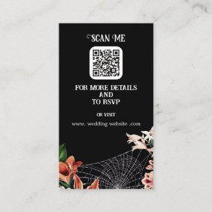 Dark and Moody Goth Wedding Enclosure Card QR Code
