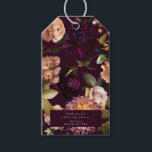 Dark and Moody Romantic Burgundy Bridal Shower  Gift Tags<br><div class="desc">Dark and Moody Romantic Burgundy Bridal Shower Gift Tags</div>