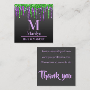 DARK AND SPOOKY HALLOWEEN SQUARE BUSINESS CARD