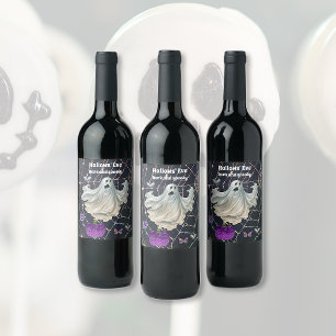 Dark and Spooky Halloween Wine Label