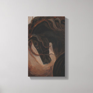Dark andalusian, andalusians, horse art,  spanish canvas print