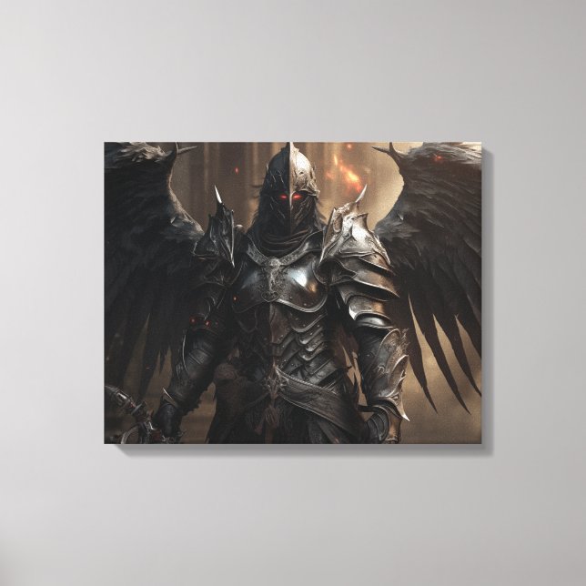 Dark Angel Armour Warrior - Stretched Canvas Print (Front)
