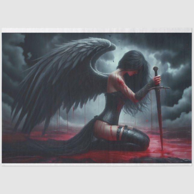 Dark Angel Battle Tissue Paper (Front)