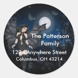 Dark Angel & Dark Night Series Classic Round Sticker