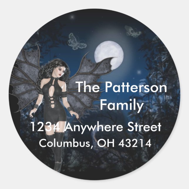 Dark Angel & Dark Night Series Classic Round Sticker (Front)