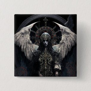 Dark Angel Gothic Fantasy Art 15 Cm Square Badge