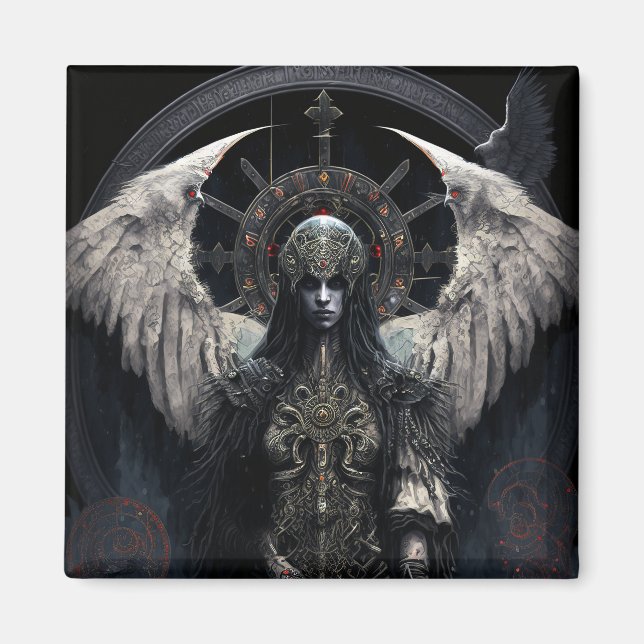 Dark Angel Gothic Fantasy Art Magnet (Front)