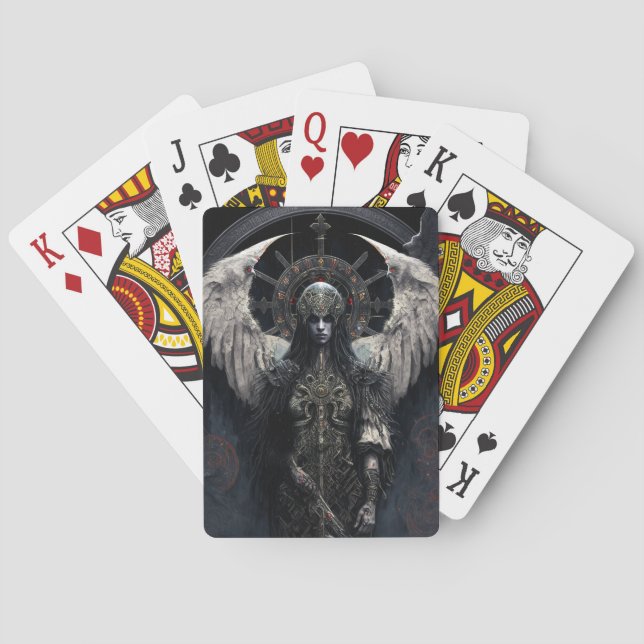 Dark Angel Gothic Fantasy Art Playing Cards (Back)