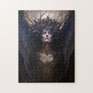 Dark Angel Gothic Goth Fantasy Art Jigsaw Puzzle